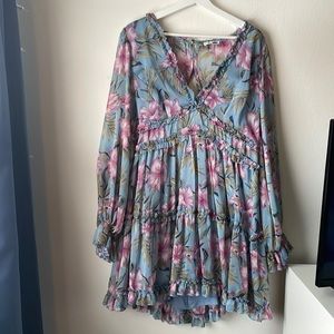 Floral Open Back Dress